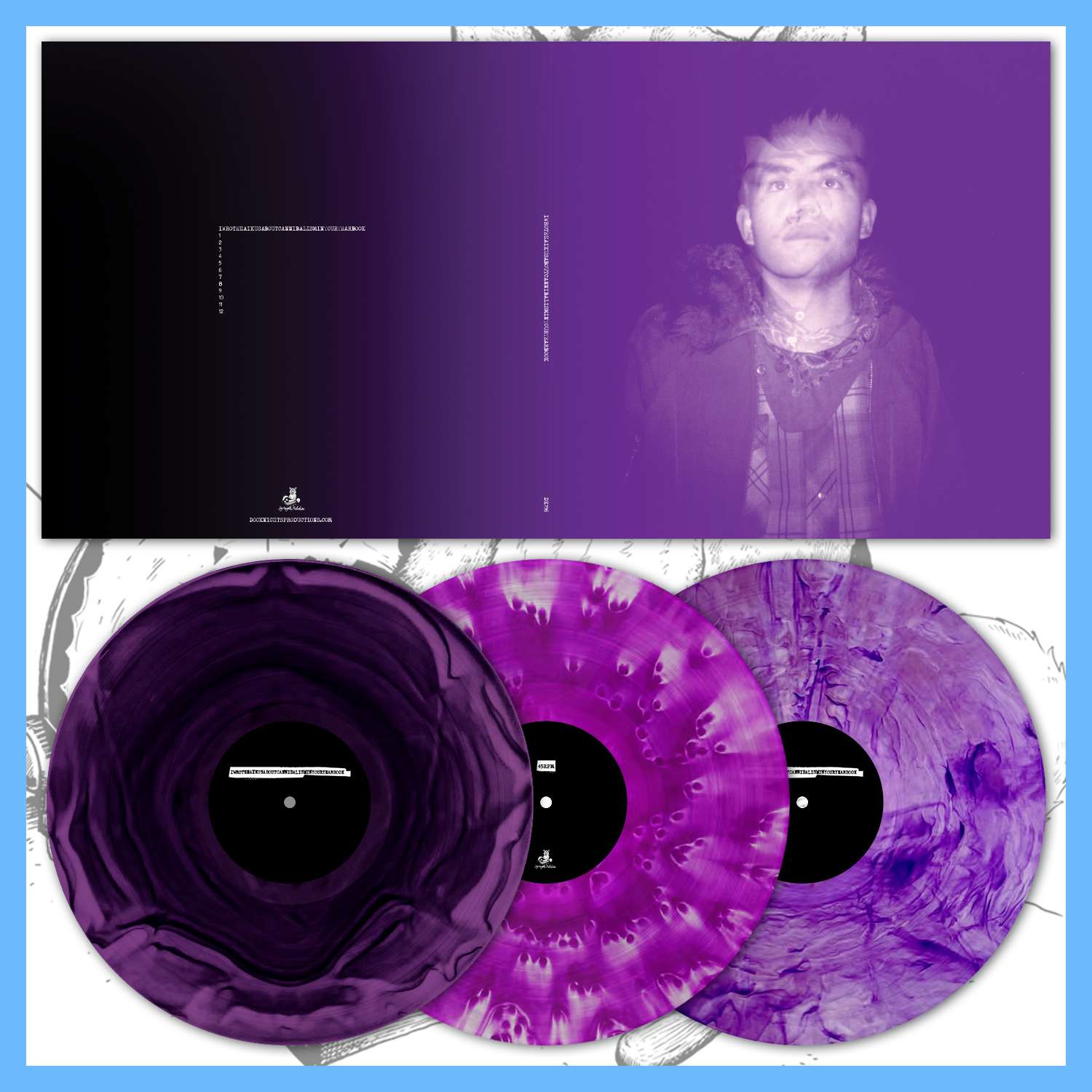 DK196: iwrotehaikusaboutcannibalisminyouryearbook | discography 12" LP